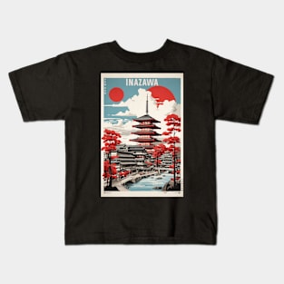 Inazawa Japan Vintage Poster Tourism Kids T-Shirt